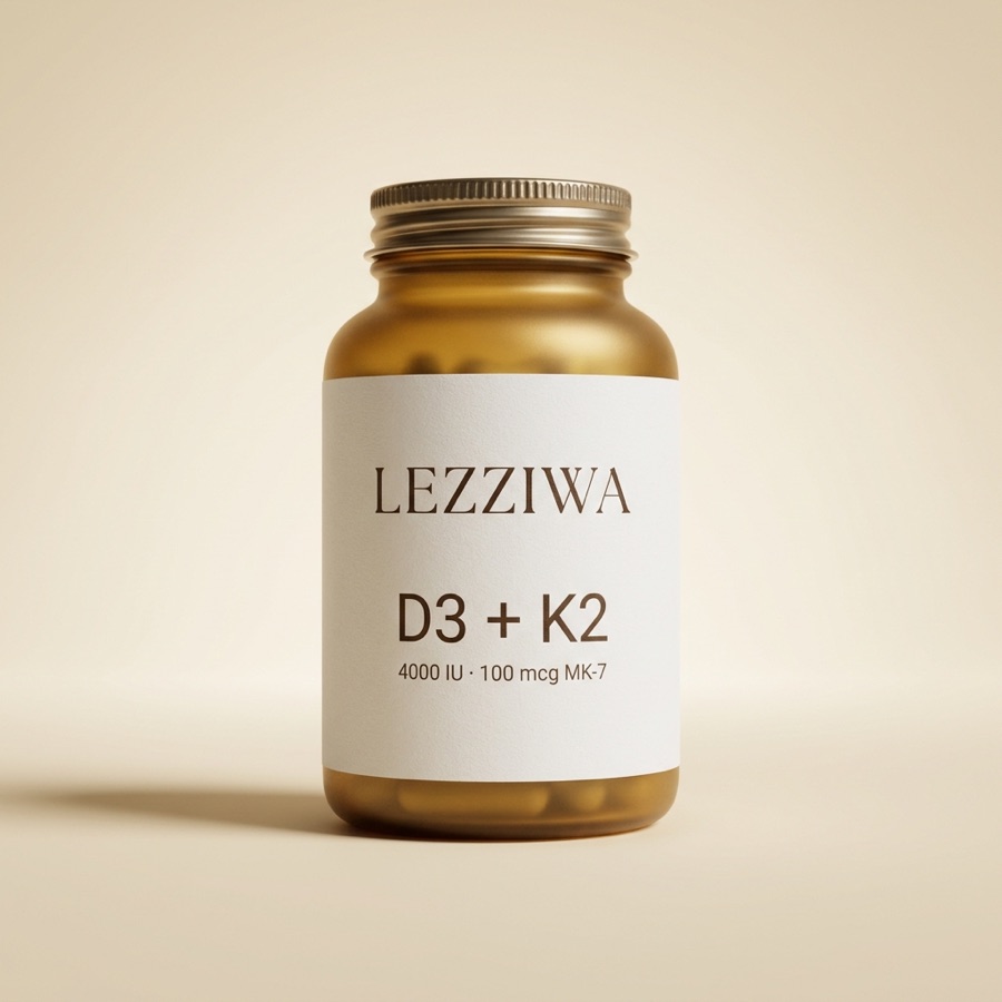 Lezziwa D3 + K2 softgel bottle